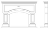 Custom fireplace mantel surround - Design FP111