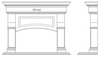 Custom fireplace mantel surround - Design FP141