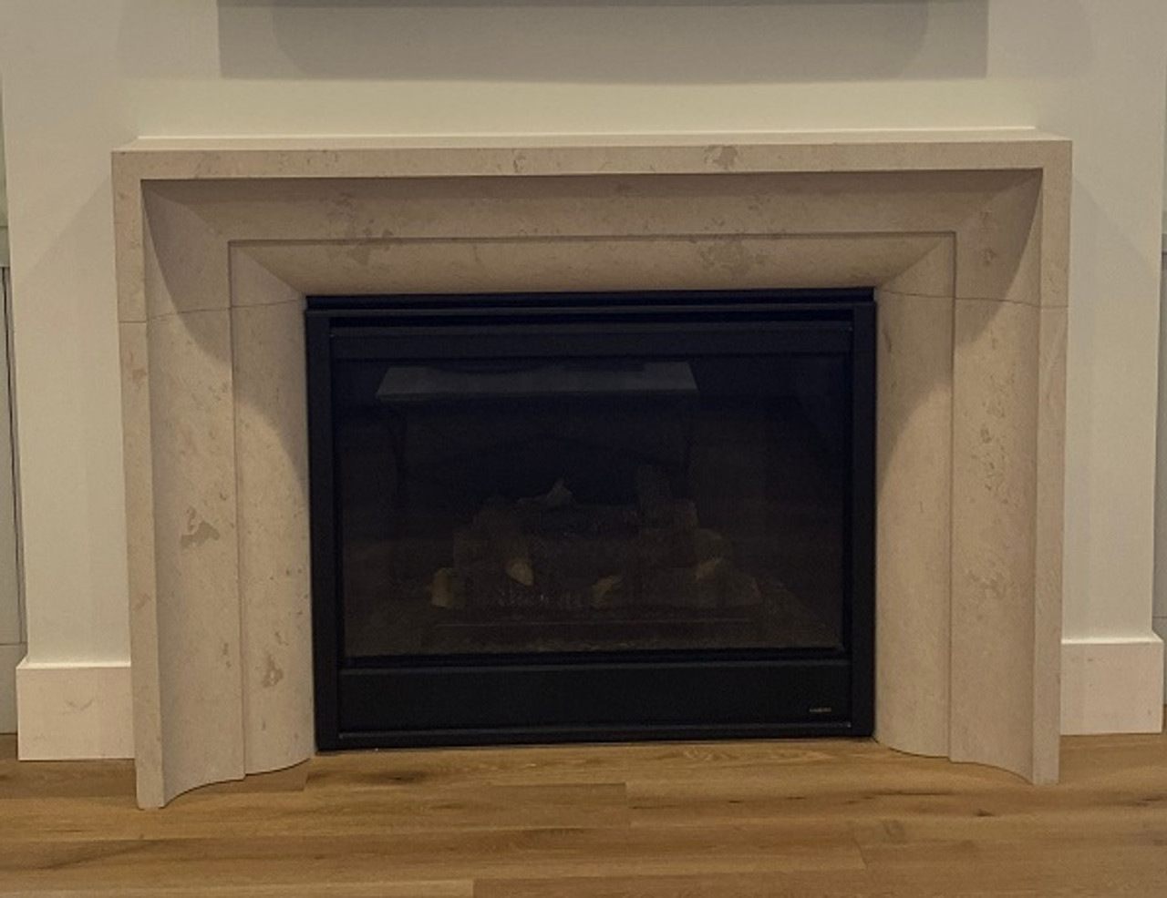 Bulgaria Cream Limestone fireplace surround honed finish