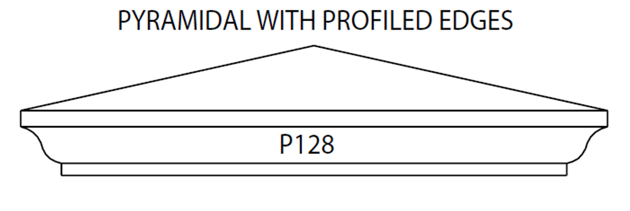 Pyramidal column cap, any size, made to order, shipped nationwide.
