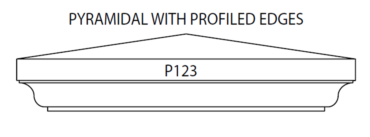 Pyramidal column cap, any size, made to order, shipped nationwide.