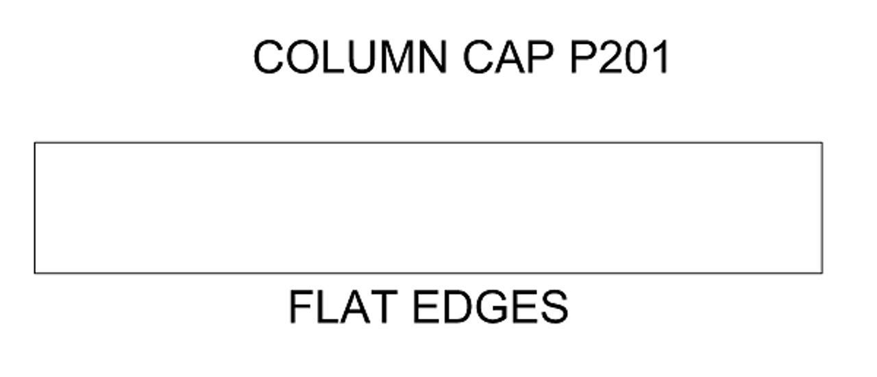 Flat top, Flat edges column cap, any size, made to order, shipped nationwide.