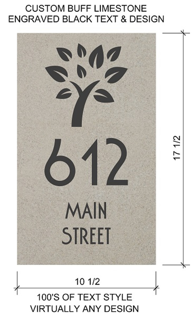 Conceptual rendering address stone engraving