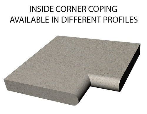 Example of limestone inside corner swimming pool or spa coping with bull nose edge. Available in limestone, bluestone, sandstone, granite, marble, travertine, made in USA, shipped nationwide. Example of limestone inside corner swimming pool or spa coping with bull nose edge. Available in limestone, bluestone, sandstone, granite, marble, travertine, made in USA, shipped nationwide.