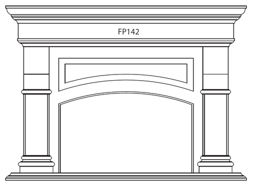 Custom fireplace mantel surround - Design FP142