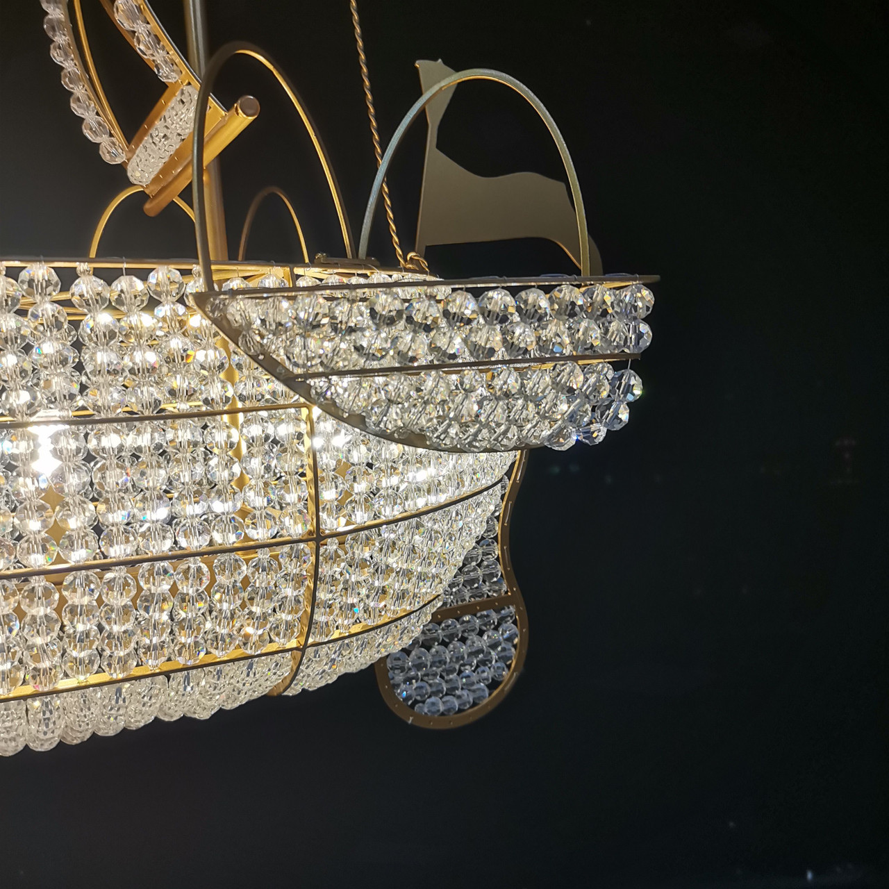 Akari Crystal Boat Chandelier 34