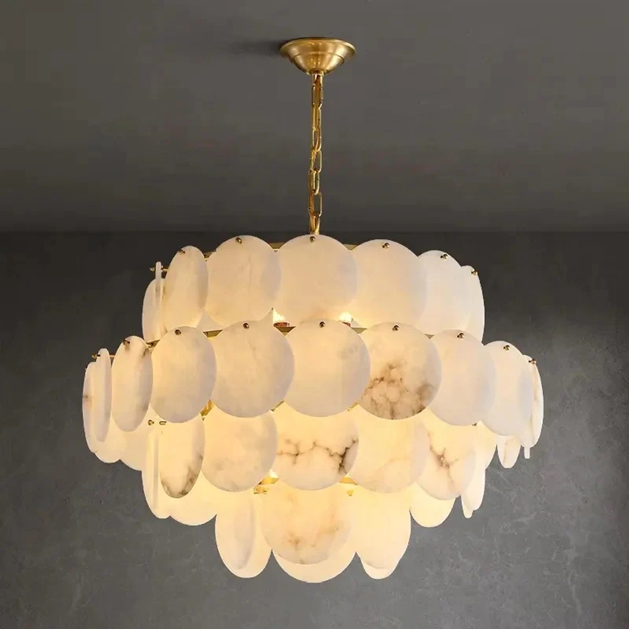 Akari Alabaster Chandelier Lighting