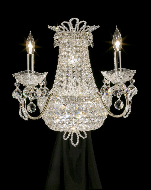 Princess Wall Sconce with 2 Lights; Gold Accents Only