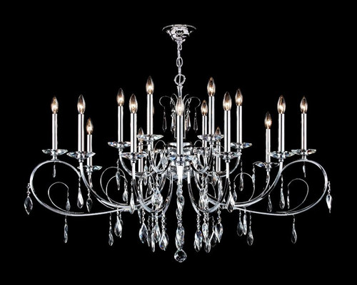 Oval Sculptured Leaf 18 Light Chandelier