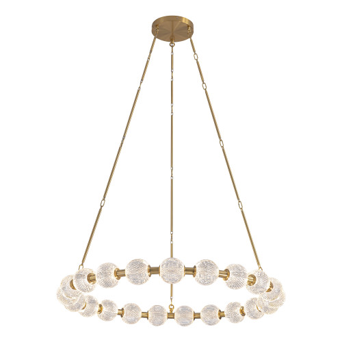 Marni 41-in Natural Brass LED Chandelier