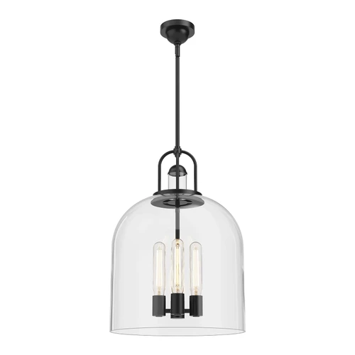 Lancaster 16-in Matte Black 4 Lights Pendant