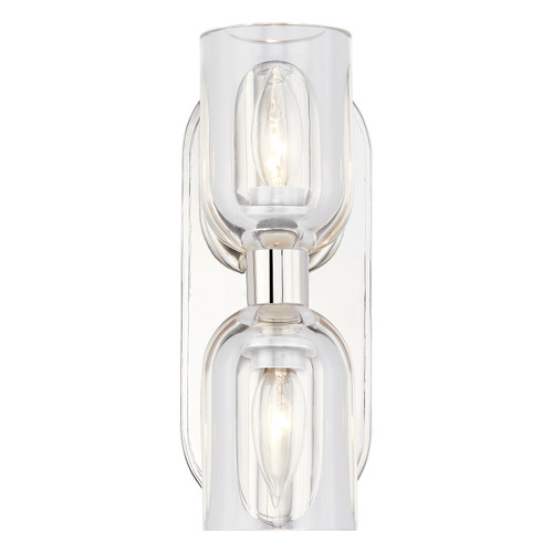 Lucian 11-in Clear Crystal/Polished Nickel 2 Lights Wall/Vanity