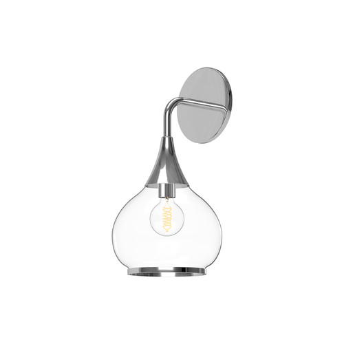 Hazel 6-in Chrome/Clear Glass 1 Light Wall/Vanity