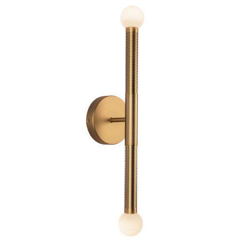 Arden 23-in Brushed Gold/Opal Glass LED Wall/Vanity Light