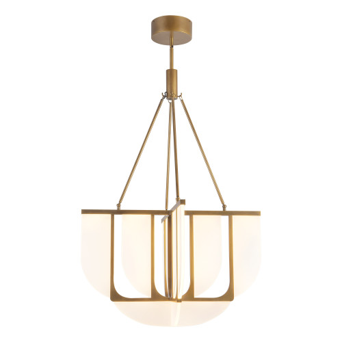 Anders 30-in Urban Bronze dimmable LED Chandelier - Vintage Brass