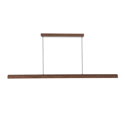 Dottie 4-ft Brown Walnut dimmable LED Linear Pendant - Walnut
