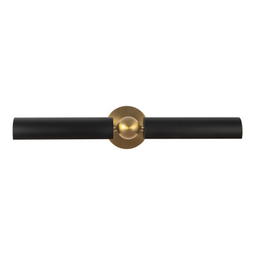 Cole 23-in Brushed Gold and Matte Black Wall/Picture Light - Brushed Gold/Matte Black