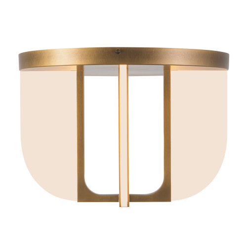 Anders 17-in Vintage Brass dimmable LED Semi-Flush Mount - Vintage Brass