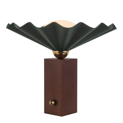 Furrow 14-in Pine Green Table Lamp - Pine Green