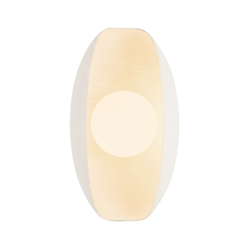 Cortez 5-in Vintage Brass dimmable LED Wall/Vanity Light - Antique White
