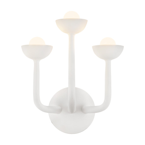 Spade 11-in White dimmable LED Wall /Vanity Light - Antique White