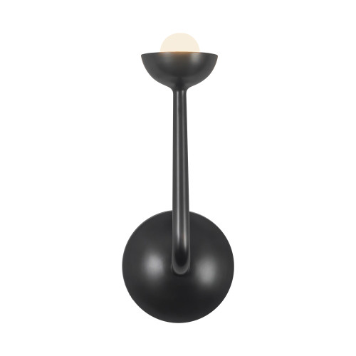 Spade 5-in Antique White dimmable LED Wall/Vanity Light - Urban Bronze