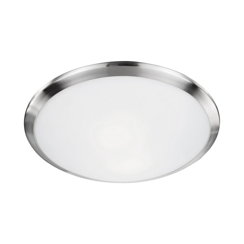 Malta 15-in Brushed Nickel 2 Lights Flush Mount