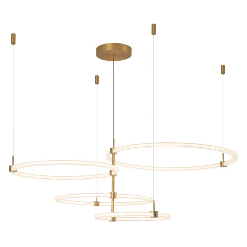 Bruni 55-in Brushed Gold LED Chandeliers