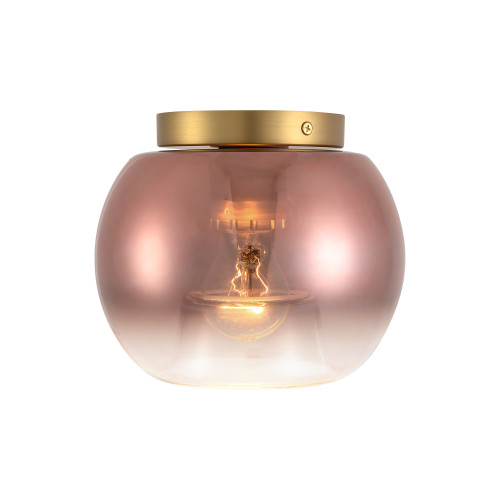 Samar 8-in Brushed Gold/Copper 1 Light Flush Mount