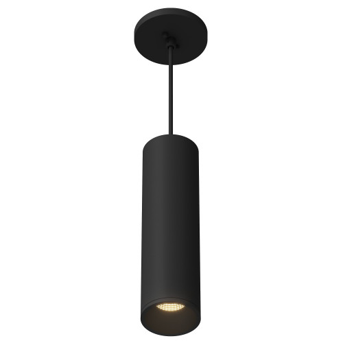 Lorna 12-in (3-in Dia.) 36 Degree Optic Black LED Pendant