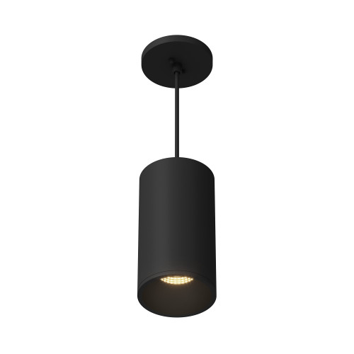 Lorna 8-in (4-in Dia.) 36 Degree Optic Black LED Pendant