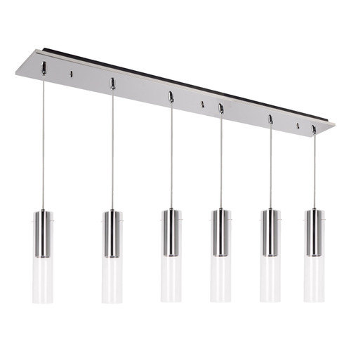 Lena 41-in Chrome 6-Light Multi Pendant