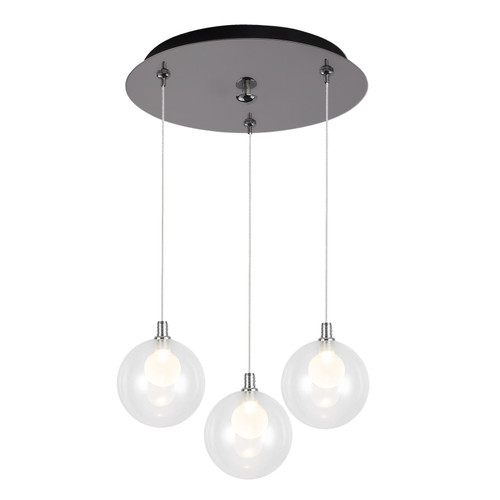 Bolla 12-in Chrome 3-Light Multi Pendant