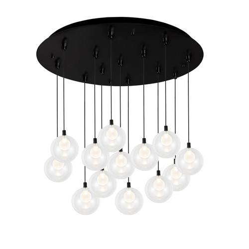 Bolla 25-in Black 13-Light Multi Pendant