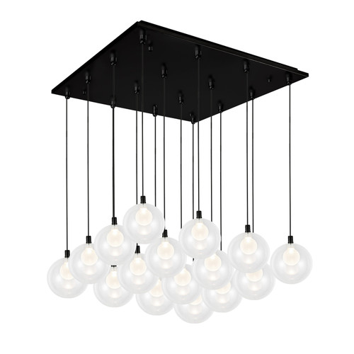Bolla 21-in Black 16-Light Multi Pendant