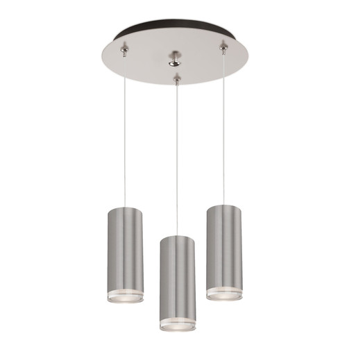 Cameo 11-in Brushed Nickel 3-Light Multi Pendant