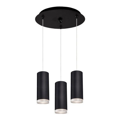 Cameo 11-in Black 3-Light Multi Pendant