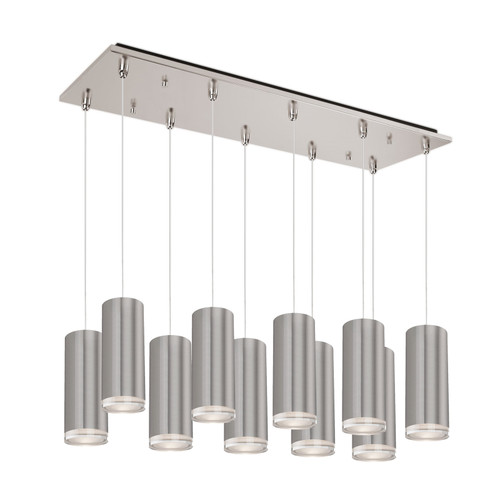 Cameo 27-in Brushed Nickel 10-Light Multi Pendant