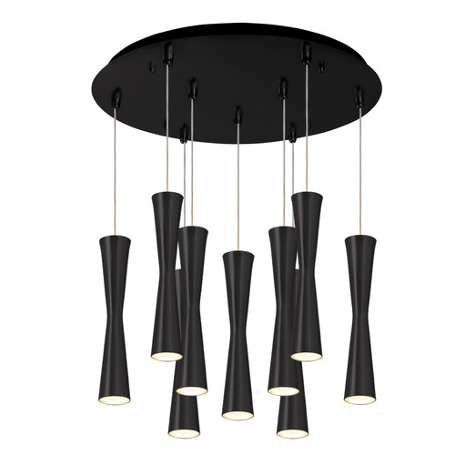 Robson 18-in Black 9-Light Multi Pendant