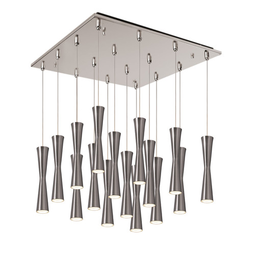 Robson 19-in Brushed Nickel 16-Light Multi Pendant