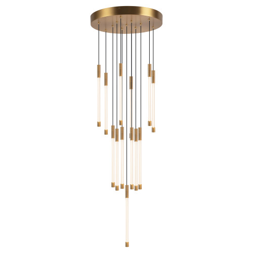 Motif 13-in Brushed Gold LED Multi Pendant