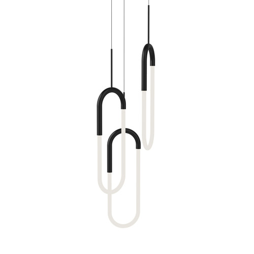 Huron 18-in Black LED Multi Pendant