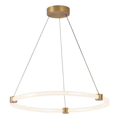 Bruni 24-in Brushed Gold LED Pendant