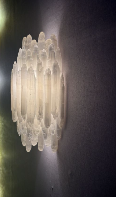 Selenite Wall Sconce 13"H