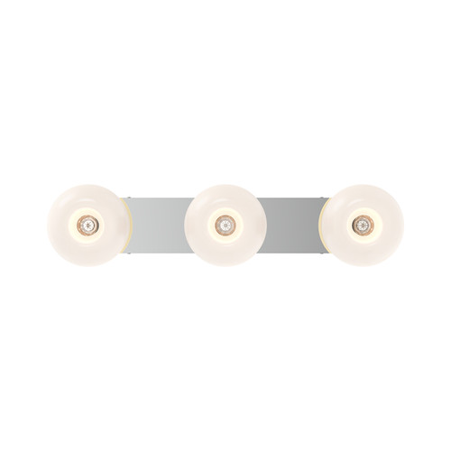 Samar 32-in Chrome/Opal Glass 3 Lights Vanity