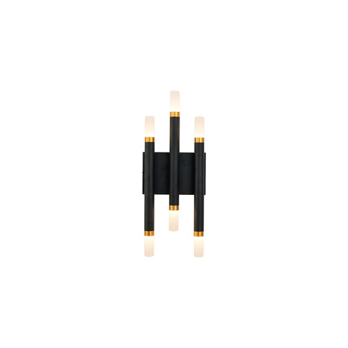 Draven 7-in Black LED Wall Sconce