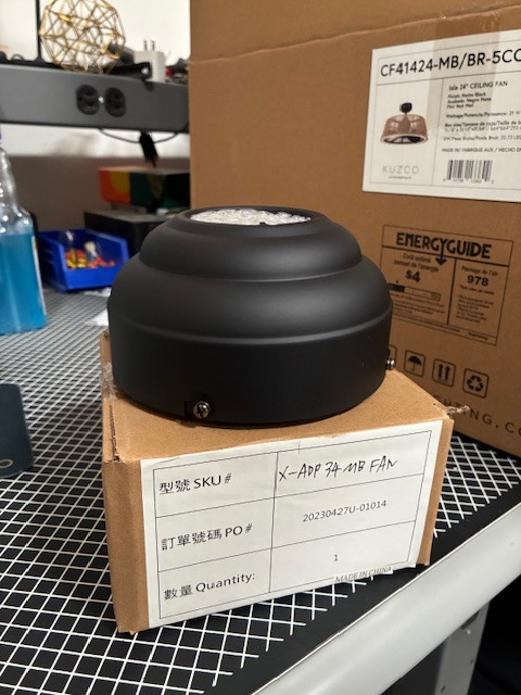 Fan Ceiling Adaptor Matte Black