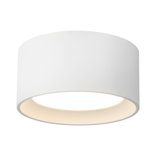 Uma 7-in (3-in Height) White dimmable LED Semi-Flush Mount - White