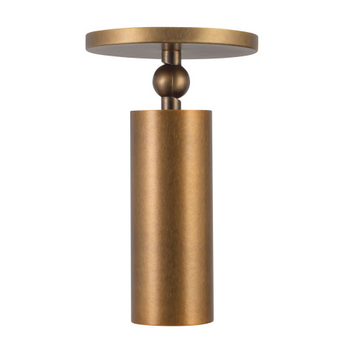 Mason 5-in Urban Bronze dimmable LED Semi-Flush Mount - Vintage Brass