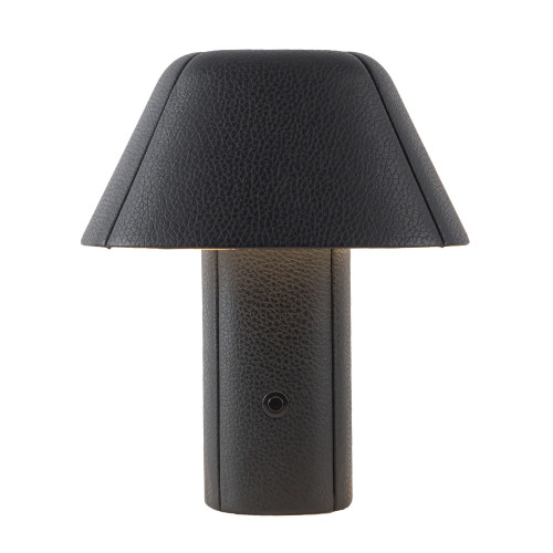 Folio 10-in Brown Vegan Leather dimmable LED Table Lamp - Brown Vegan Leather